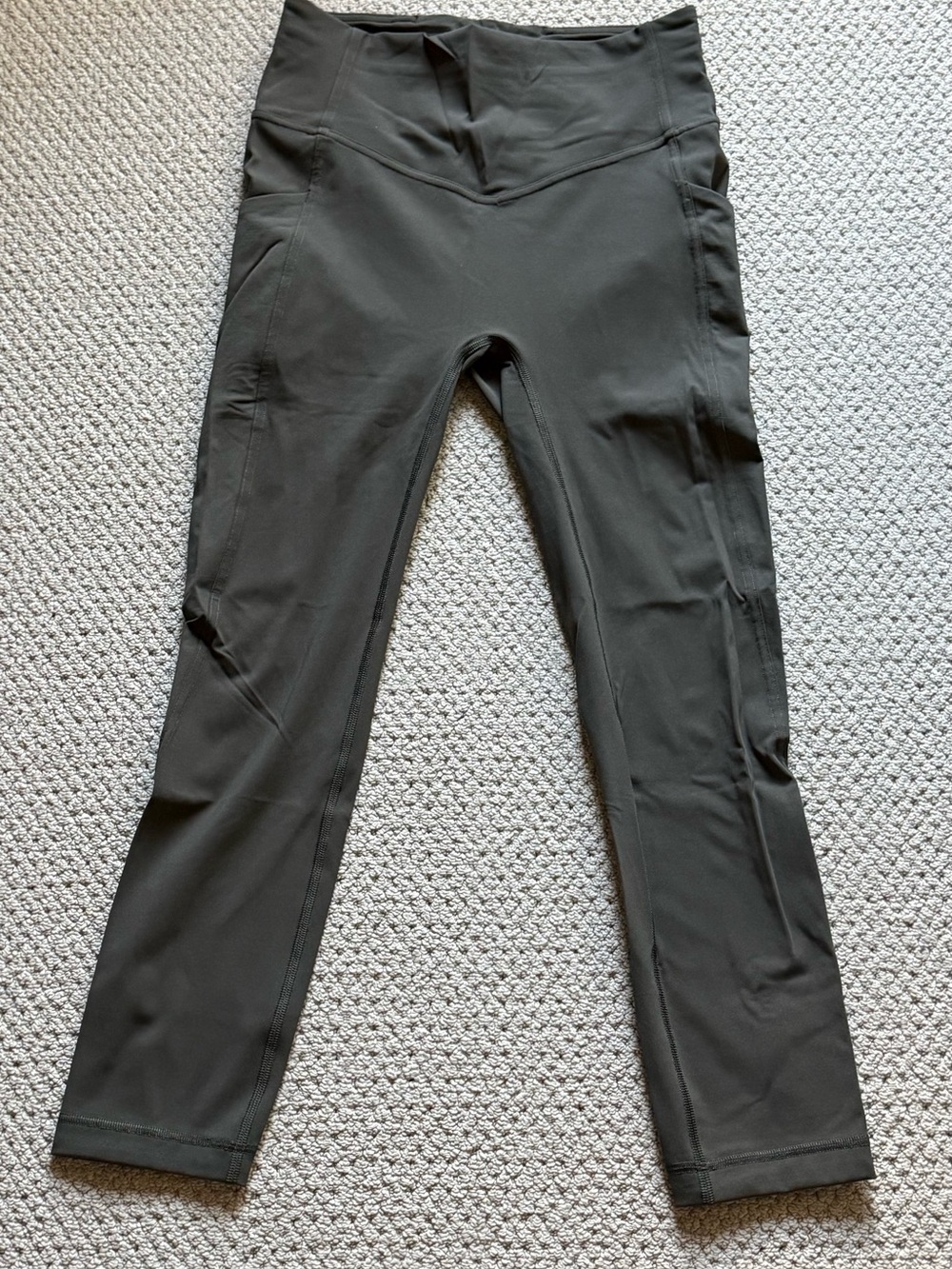 lululemon “all the right places” green High-Rise Leggings with Side Pockets -